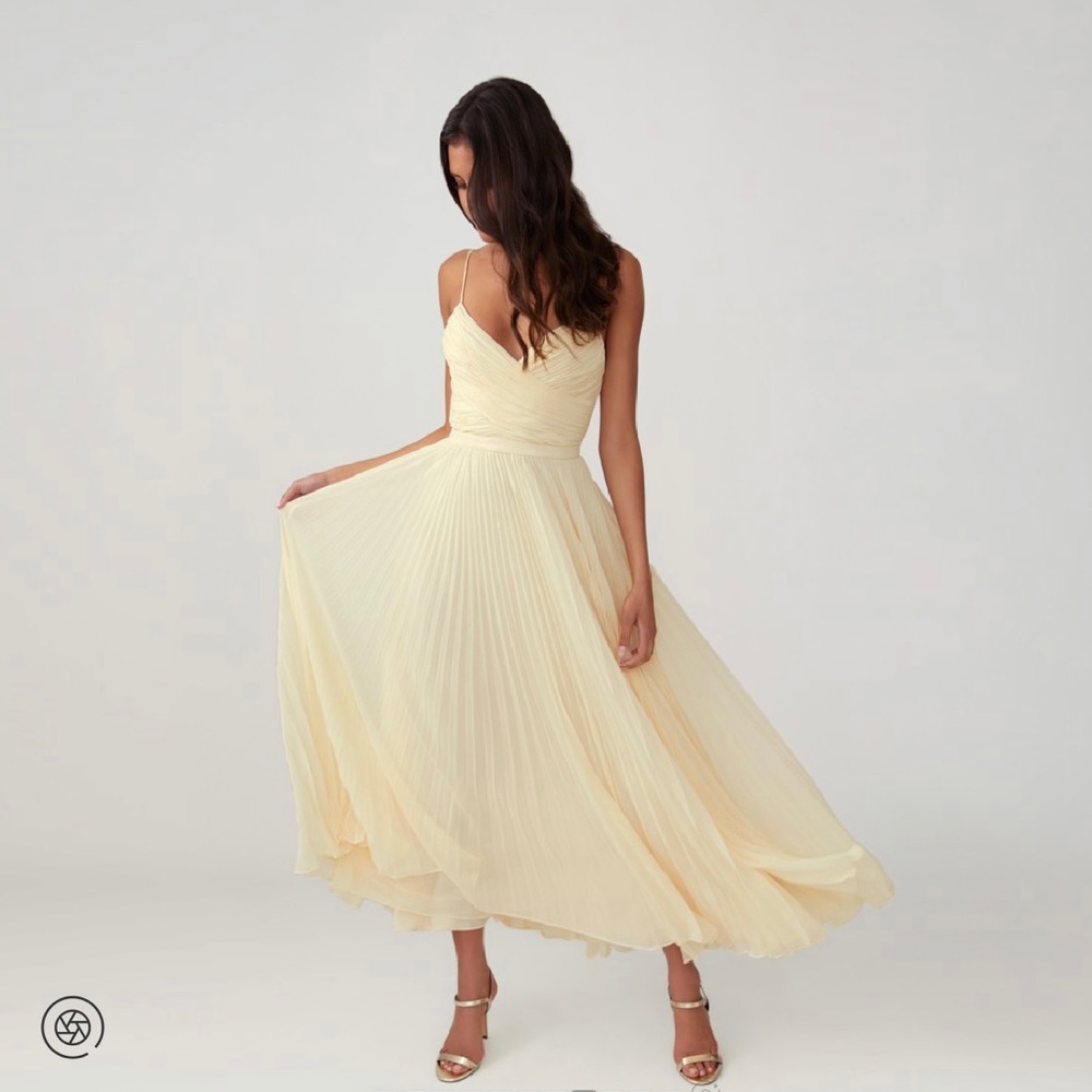 Fame and Partners: Wrapped Pleated Dress